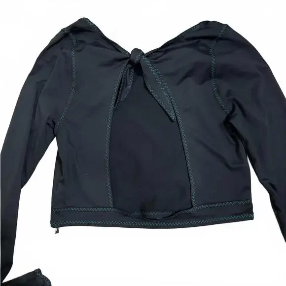 NWT Free People FP Movement Very Prairie Black Long Sleeve Athletic Top- Size L - Picture 5 of 9